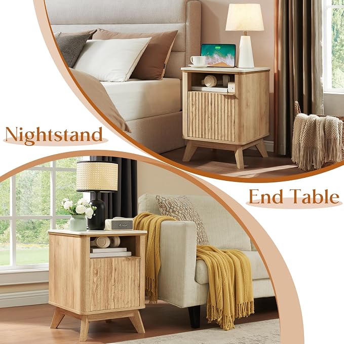 QUW Fluted Nightstands Set of 2 - Image 8