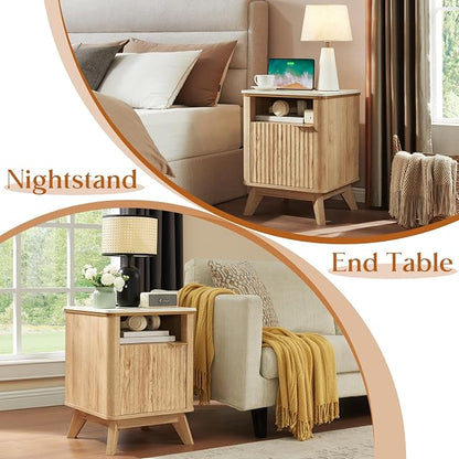 QUW Fluted Nightstands Set of 2 - Image 8