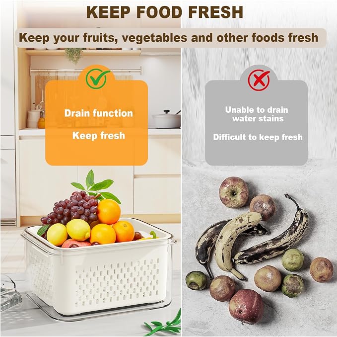 4 Pcs Fruit Storage Containers for Fridge - Image 4