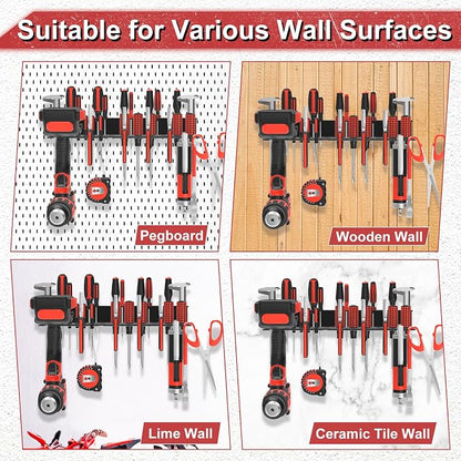 2Pcs Metal Screwdriver Organizer, Wall Mount Plier Organizer Hammer Holder - Image 7