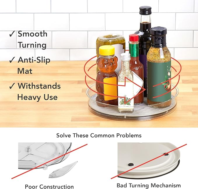 Spectrum Medium Lazy Susan Organizer 9.5 in - Image 3