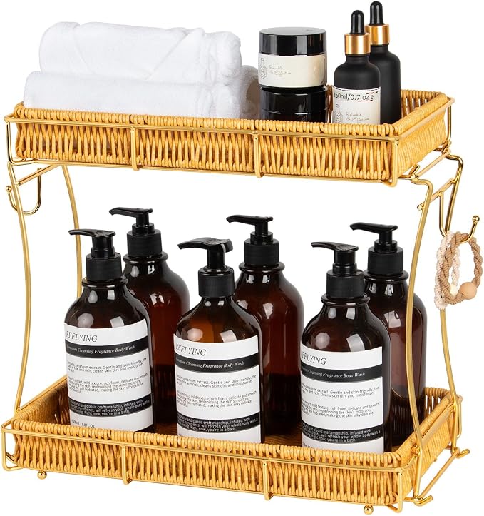 Bathroom Organizer Countertop Perfume Organizer Makeup Organizer Cosmetics by REFLYING