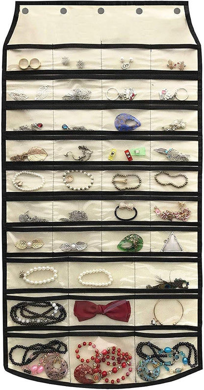 BB Brotrade Hanging Jewelry Organizer, Accessories Organizer, 74 Pocket - Image 2