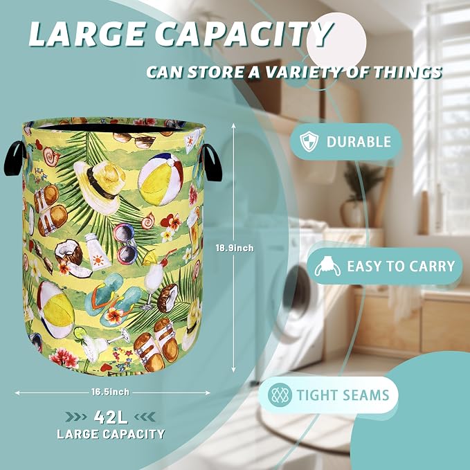 Happy Summer Time Laundry Hamper - Image 2