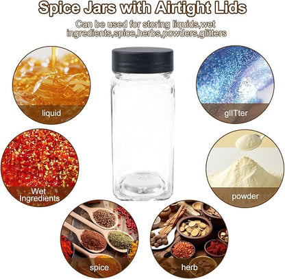24Pcs Spice Jars Containers - Image 4