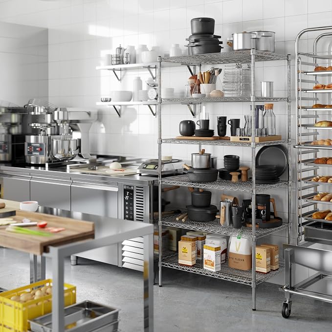 24" Deep x 36" Wide x 74" Height Wire Shelving Kit | 6-Tier | NSF Commercial - Image 5