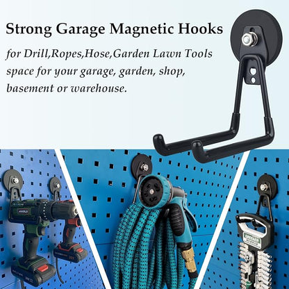 ULIBERMAGNET Magnetic Hooks, Heavy Duty Extra Large Hooks, Power Tool Organizer - Image 5