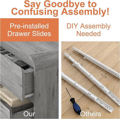 3 Drawer Dressers for Bedroom, Large Modern Dressers - Image 5