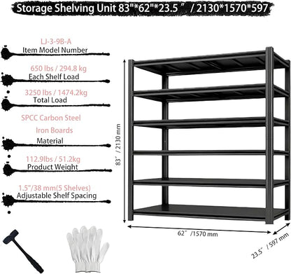 Industrial Storage Rack Heavy-Duty Steel Shelving Unit Multi-Purpose Garage - Image 3