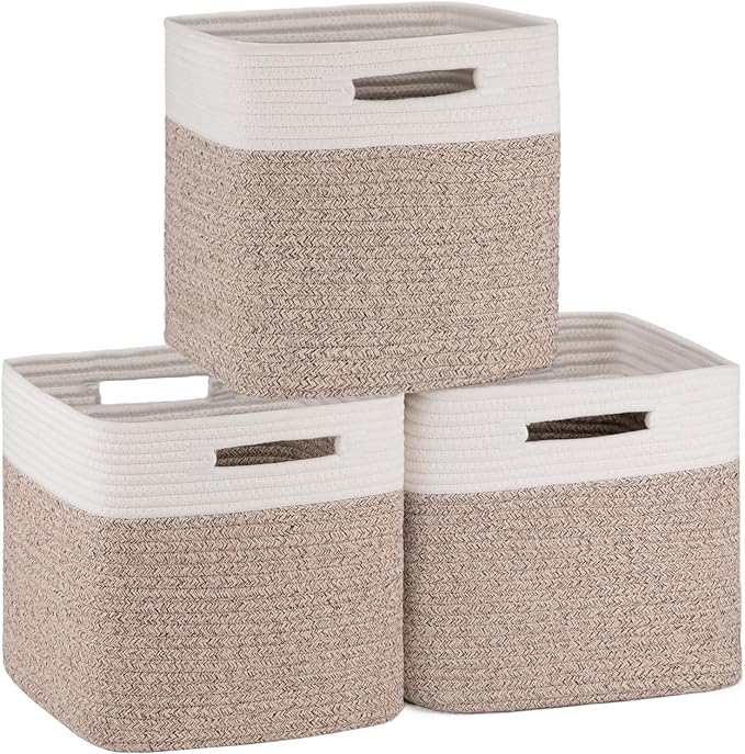 OIAHOMY Cube Storage Basket, 11-Inch Cube Basket by MasterofSpaceOptimization