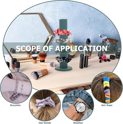 Velvet Vertical Hair Tie Organizer Tower Scrunchie Display Stand - Image 6
