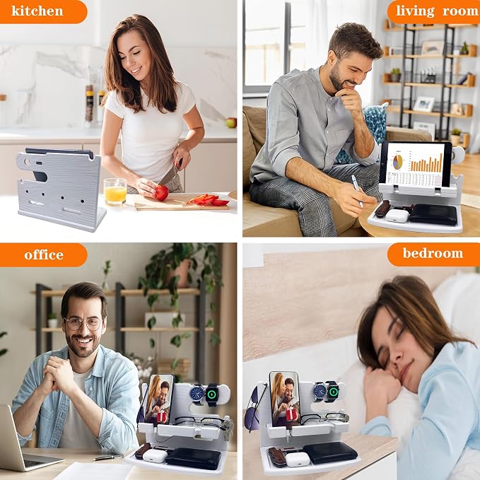 Gifts for Women Girlfriend Him Men Dad Husband Boyfriend Nightstand Organizer - Image 2