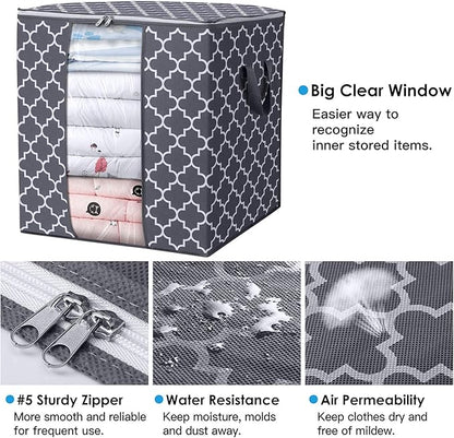 WISELIFE Storage Bags Large Blanket Clothes Organization and Storage Containers - Image 3