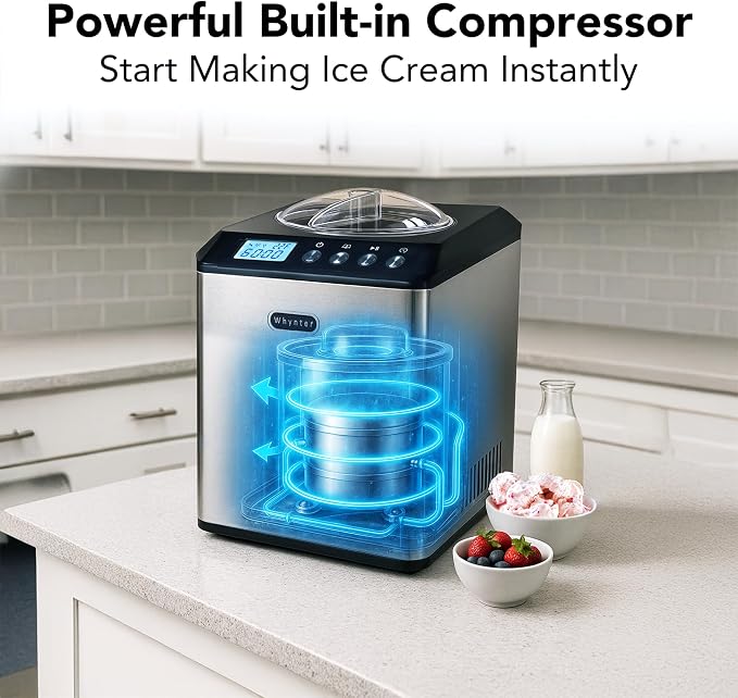 Whynter Ice Cream Maker Machine Automatic 2.1 Qt. Upright - Image 7