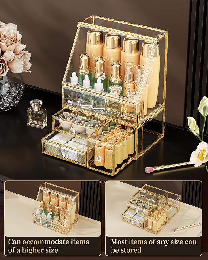 Makeup Organizer for Vanity, Skincare Holder for Bathroom Countertop, Cosmetic - Image 5