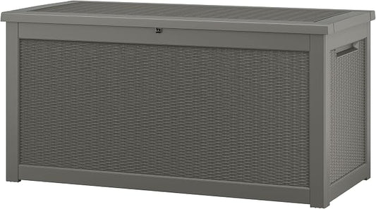 NUNU LAB 300 Gallon Outdoor Storage Box, Resin Large Sturdy Deck Box, Backyard by NUNULAB
