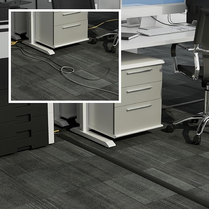 D-Line 6ft Floor Cord Cover, Cable Protector, Hide Extension Cords, Protect - Image 4