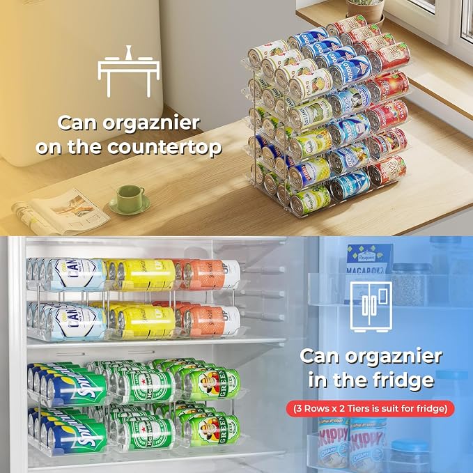 Stackable 5 Tiers Can Organizer Pantry, Canned Food Holder - Image 5