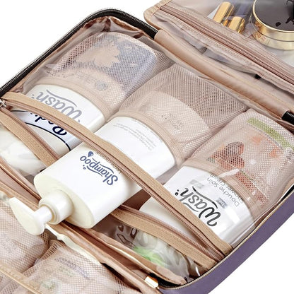 NISHEL Travel Toiletry Bag for women, Portable Hanging Organizer for Full-Sized - Image 6