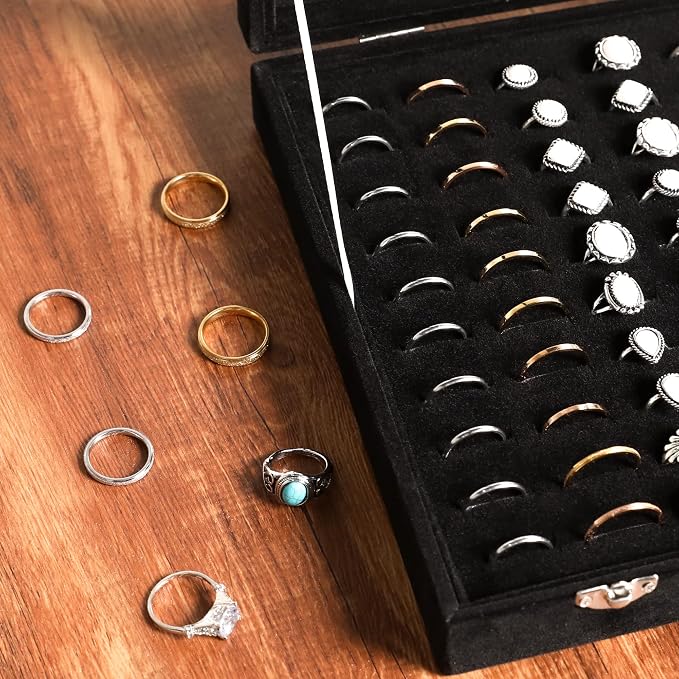 Frebeauty Ring Organizer Tray 100 Slots Ring Holder - Image 6