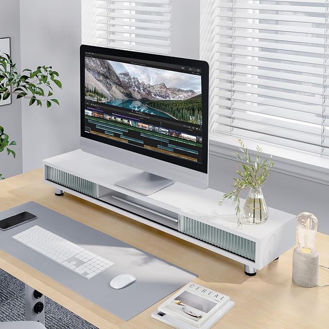 Fenge Dual Monitor Stand, 42.5inch Long Monitor Stands Riser - Image 7