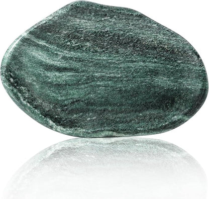 Koville Green Marble Cloud Shape Vanity Tray, Serving Stone Key Tray by Koville
