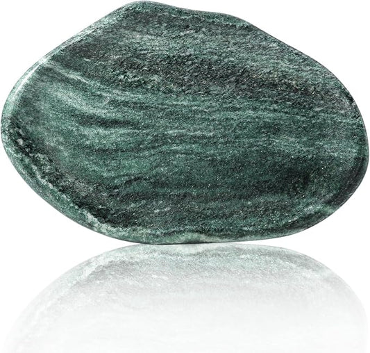 Koville Green Marble Cloud Shape Vanity Tray, Serving Stone Key Tray by Koville