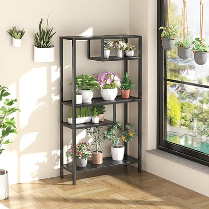 Metal Storage Shelves, 70.9” Tall Geometric Bookshelf, Floor Standing Display - Image 7