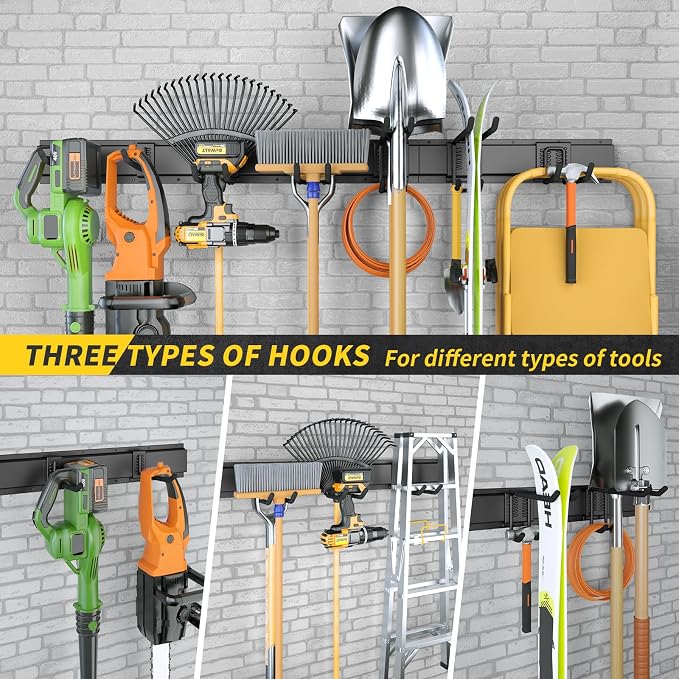 48" Garage Tool Organizer Wall Mount, 440lbs Garden Garage Storage Garage - Image 6