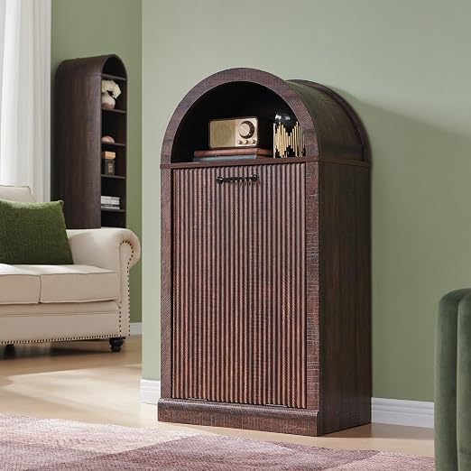 Arch Tilt-Out Trash Can Cabinet, Fluted Kitchen Trash Can 10 Gallon by IFGETEnrichYourLivingSpace
