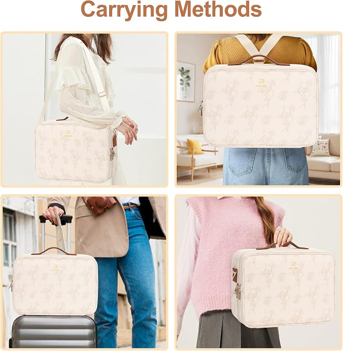 Relavel Large Makeup Case, Professional Makeup Artists Bag - Image 5