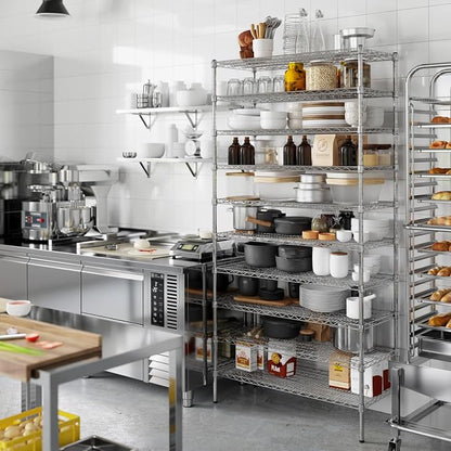 18" Deep x 42" Wide x 86" Height Wire Shelving Kit | 10-Tier | NSF Commercial - Image 7