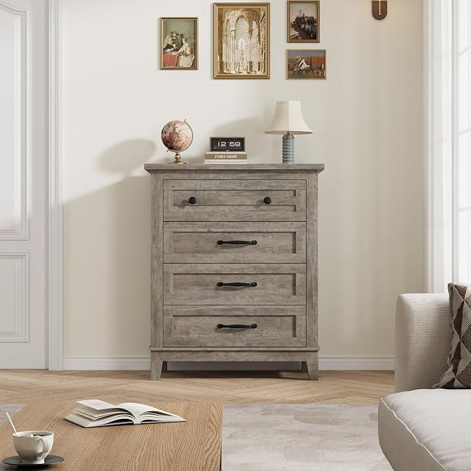 GarveeHome 4 Dresser for Bedroom, 34.8 in Tall Vertical Drawer Dresser - Image 3