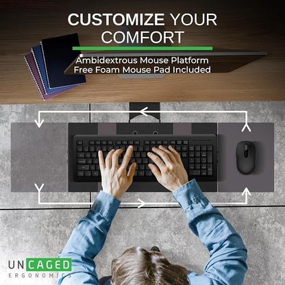 Uncaged Ergonomics KT2-b Under-Desk Adjustable Height & Angle Sit to Stand Up - Image 9