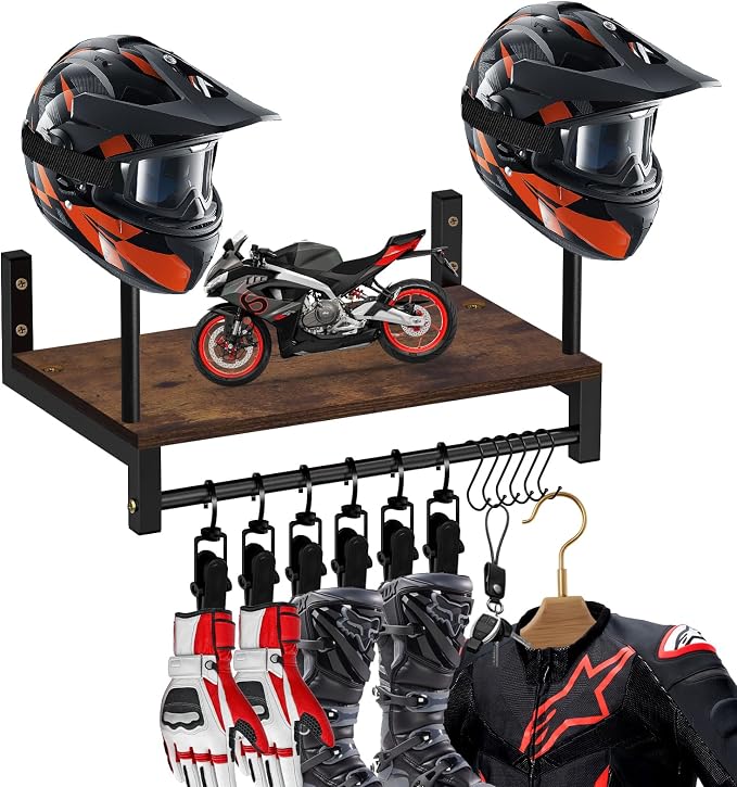 Motorcycle Helmet Rack Wall Mount, Helmet Holder by Storystore