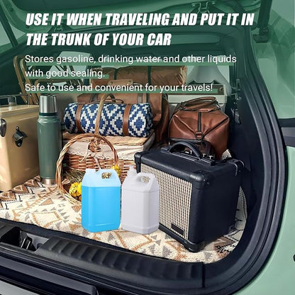 2 Pack 2.5 Gal Plastic F-Style Jug Reusable Food-Safe, Heavy-Duty HDPE - Image 3