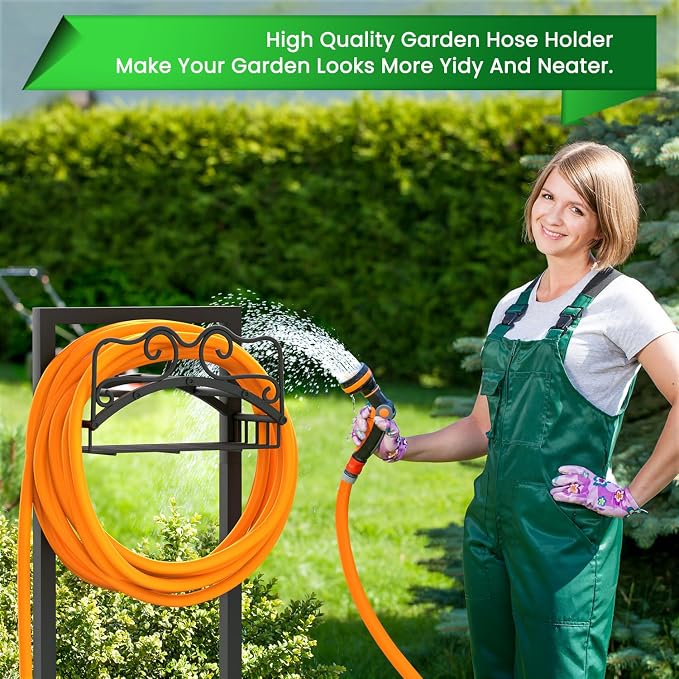 Garden Hose Holder, Heavy Duty Metal Water Hose Holder - Image 3
