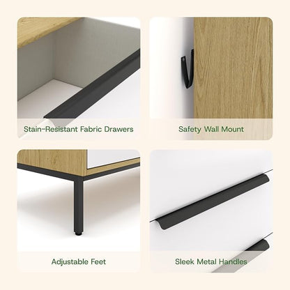 tinge Lira Premium Fabric Dresser - Image 7