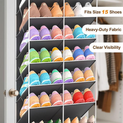30 Pairs Over the Door Shoe Organizer, 10-Tier Door Shoes Rack Storage Fit All - Image 5