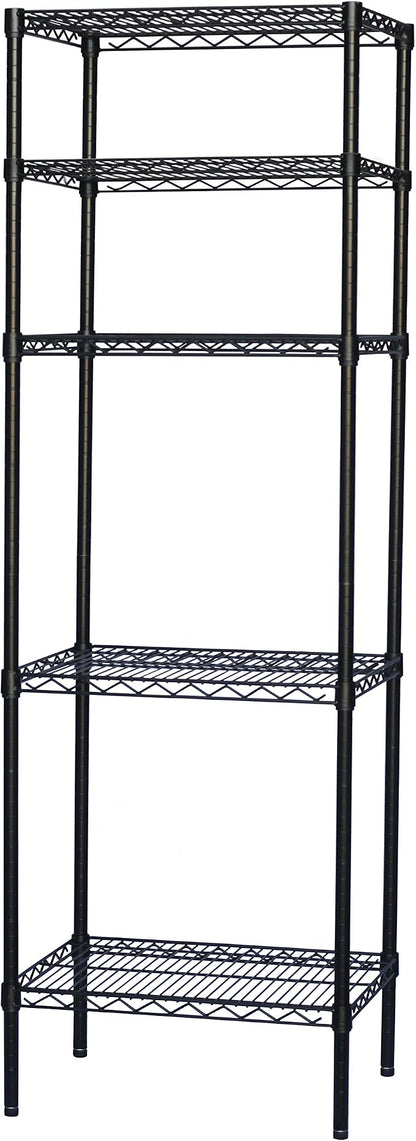 Shelving Inc. 8" d x 30" w x 72" h Black Wire Shelving by ShelvingInc