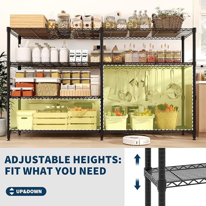 Garvee Metal Storage Shelves Heavy Duty Metal Shelving, 4-tier Wire Shelving - Image 5