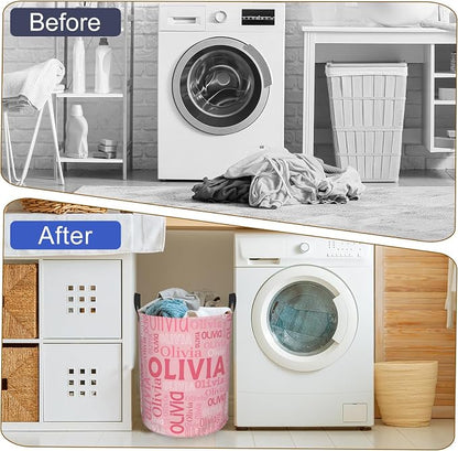 Custom Name Laundry Hamper, Personalized Laundry Basket - Image 7