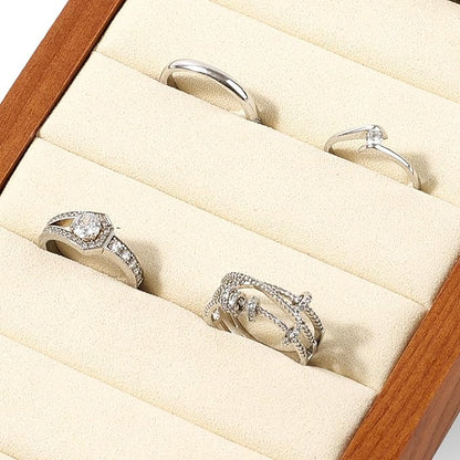 Small Jewelry Rings Display Tray Solid Wood Jewelry Display Organizer Tray - Image 6