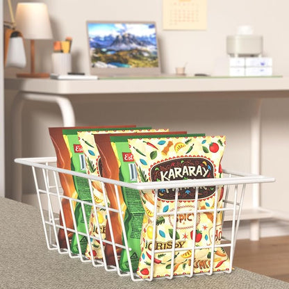 SANNO 17.5in Chest Freezer Basket, Freezer Organizer Bins, Sturdy Metal Wire - Image 4