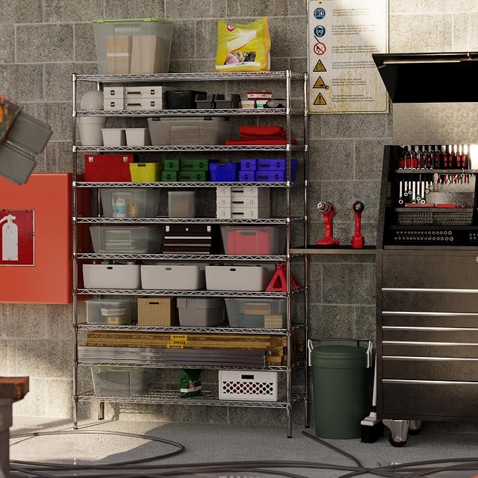 18" Deep x 54" Wide x 86" Height Wire Shelving Kit | 10-Tier | NSF Commercial - Image 6