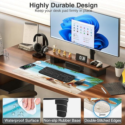 Wireless Charging Mouse Pad, 31.5"x15.8" Large Gaming Desk Mat - Image 6
