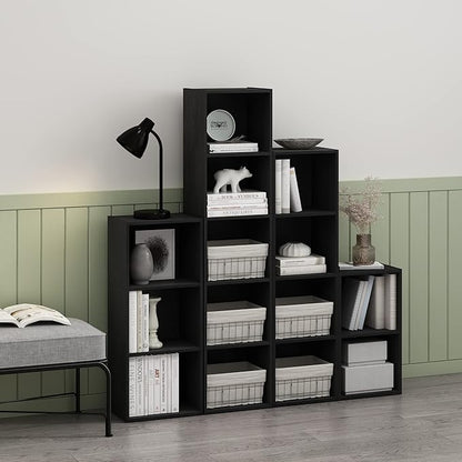 Furinno PASIR Book Shelf, 2-Tier Modern Bookshelf, Open Shelves Bookcase 9 x 12 - Image 2
