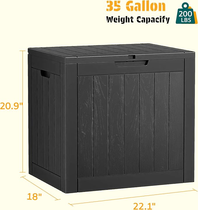 NUNU LAB 35 Gallon Outdoor Storage Box Waterproof, Outside Package Delivery - Image 3