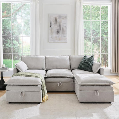 88.98" Sectional Couches for Living Room, Cloud Couch Sectional - Image 4