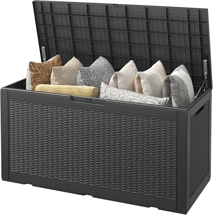 Outdoor Storage Box, Resin Deck Boxes Indoor and outdoor, Waterproof Storage by NBYSGO